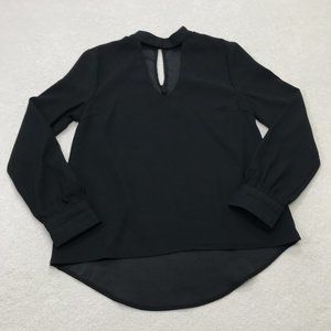 Urban Outfitters Blouse Womens Small Black Long Sleeve Career Academia Goth